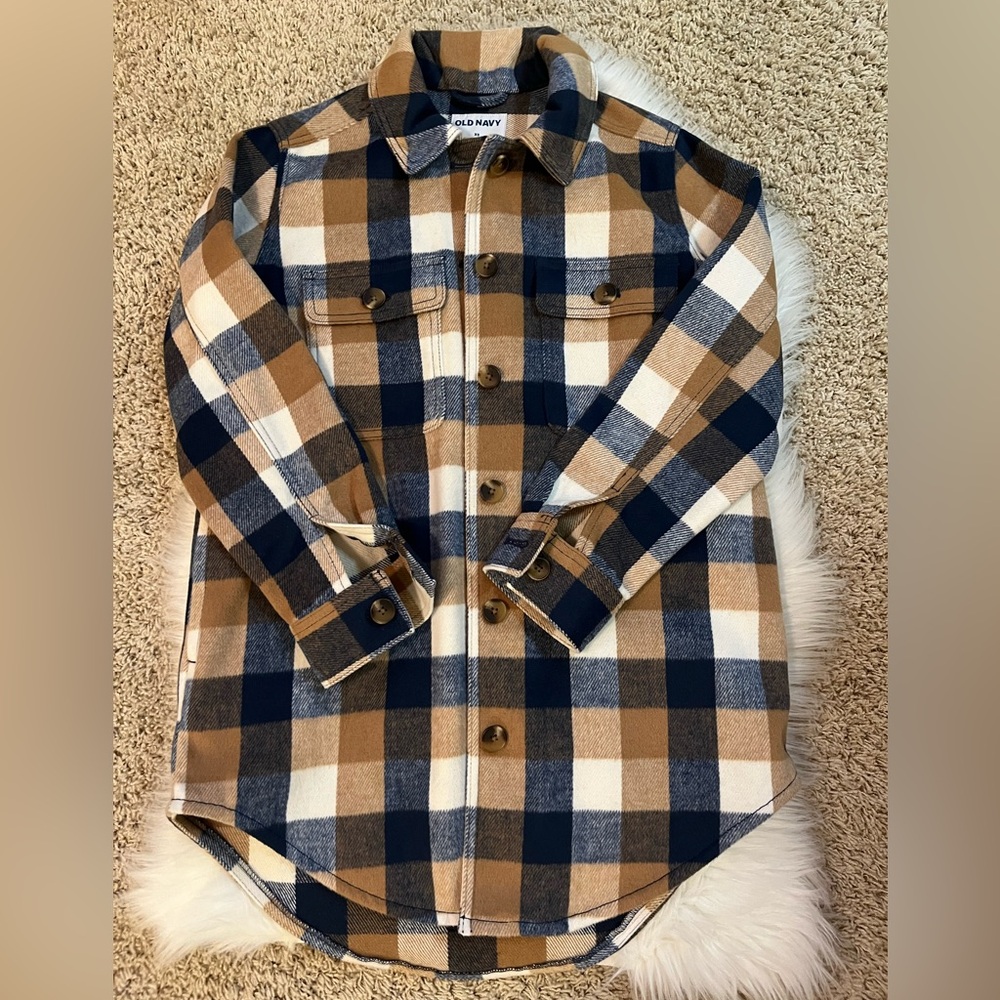 Old Navy Plaid Tunic Shirt/Jacket size XS